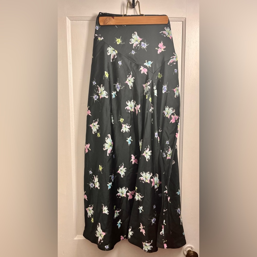 Banana Republic Long Modest Flared Mermaid Floral Bias Skirt